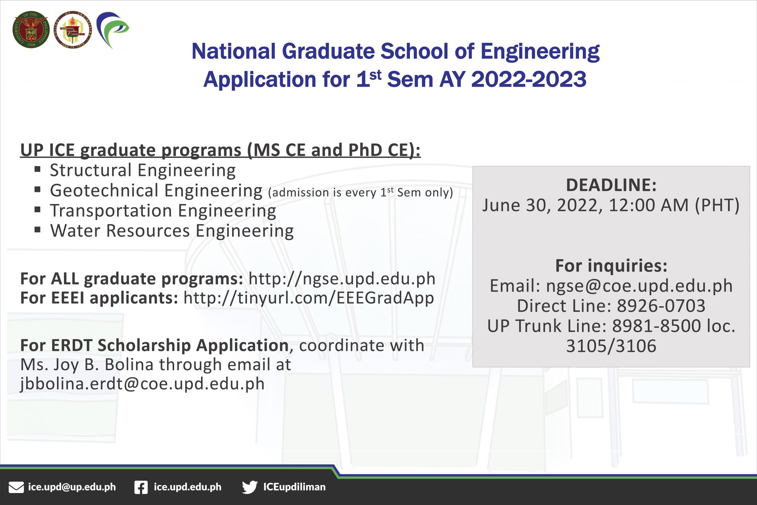 NGSE Applications for 1st Sem, AY2022-2023