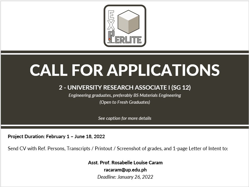 Call for Applications – Experlite Project