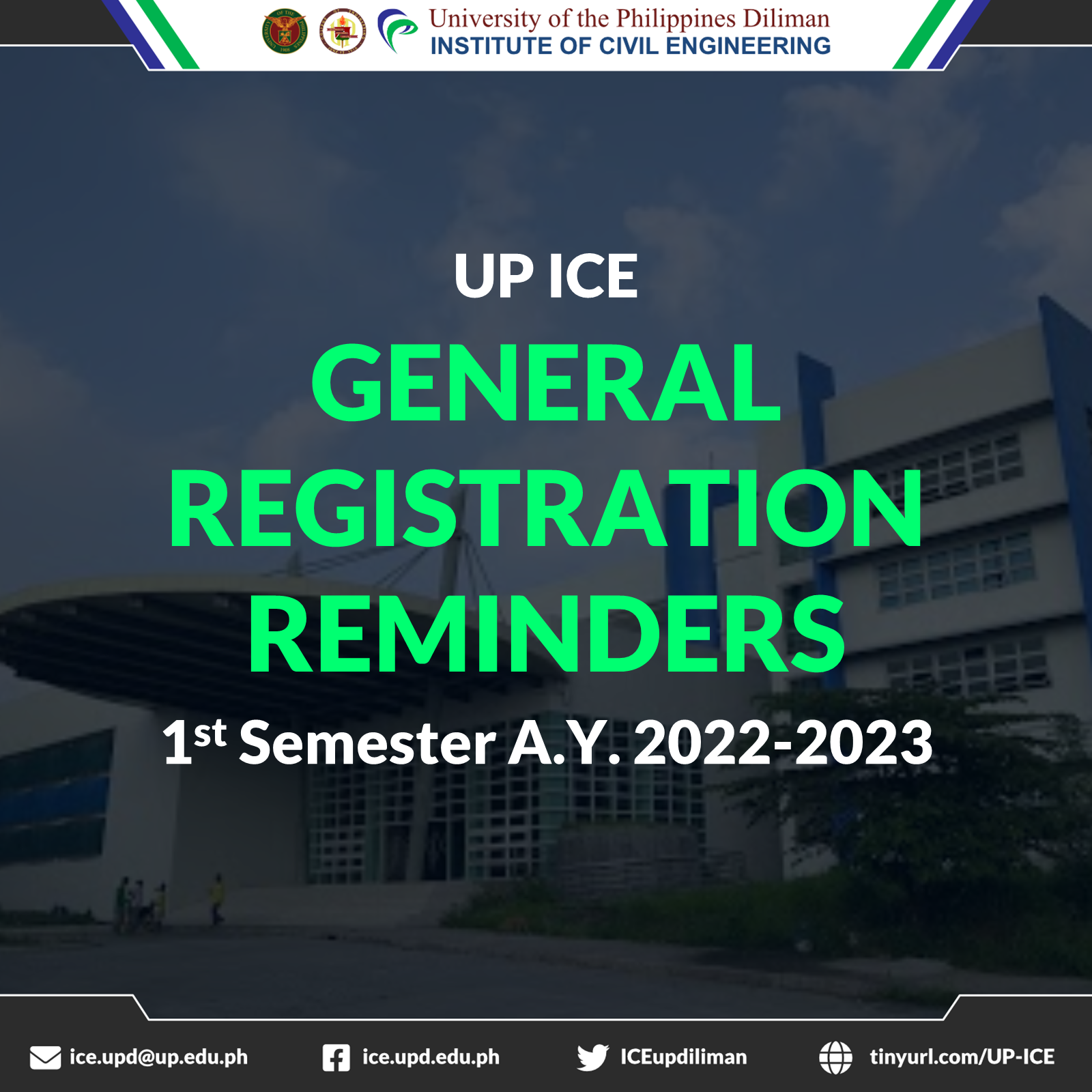 UP ICE Registration Reminders for 1st Sem AY2022-23