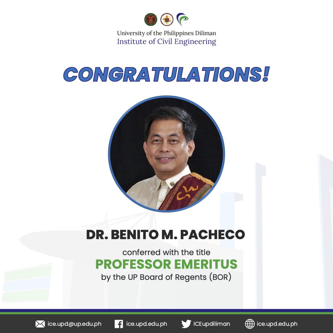 Dr. Pacheco conferred with title of Professor Emeritus
