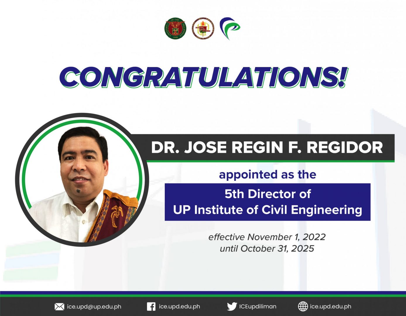 Dr. Regidor appointed as 5th UP ICE director