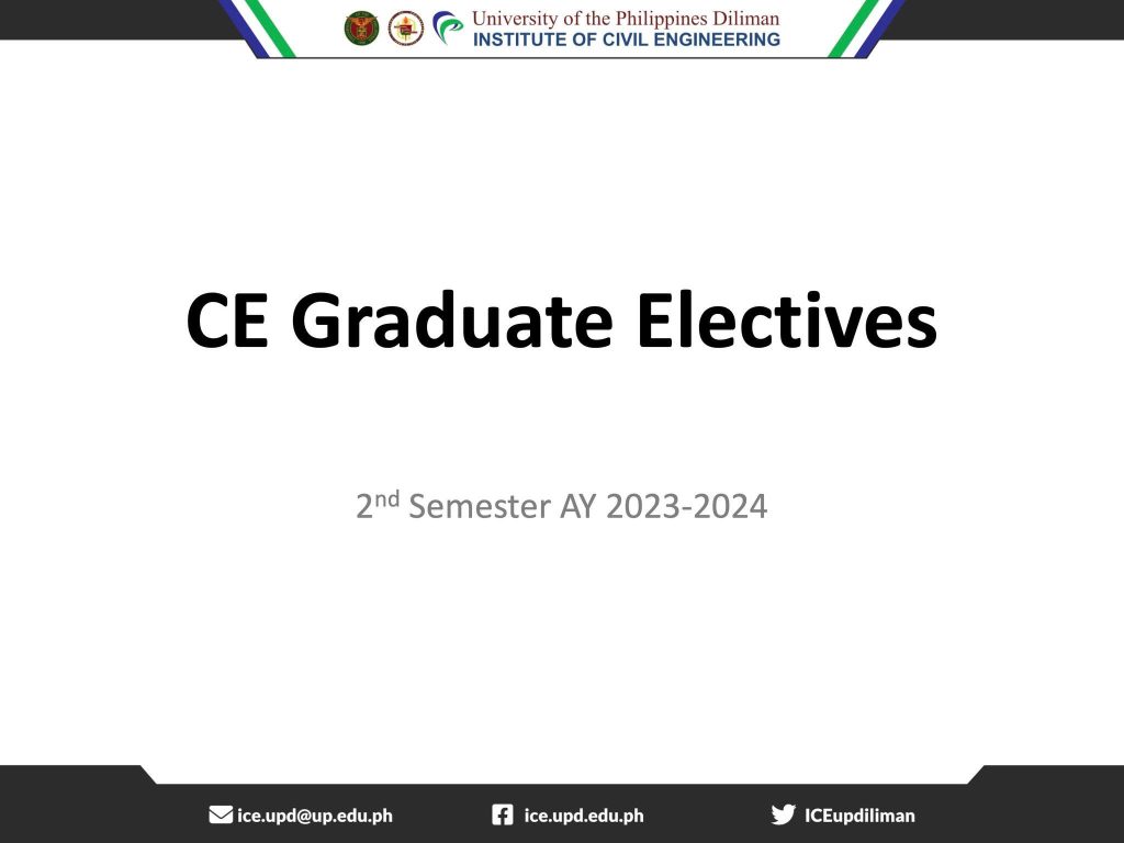CE Graduate Electives 2nd Semester AY 2023 2024 CE Graduate Electives 2nd Semester AY 2023 2024