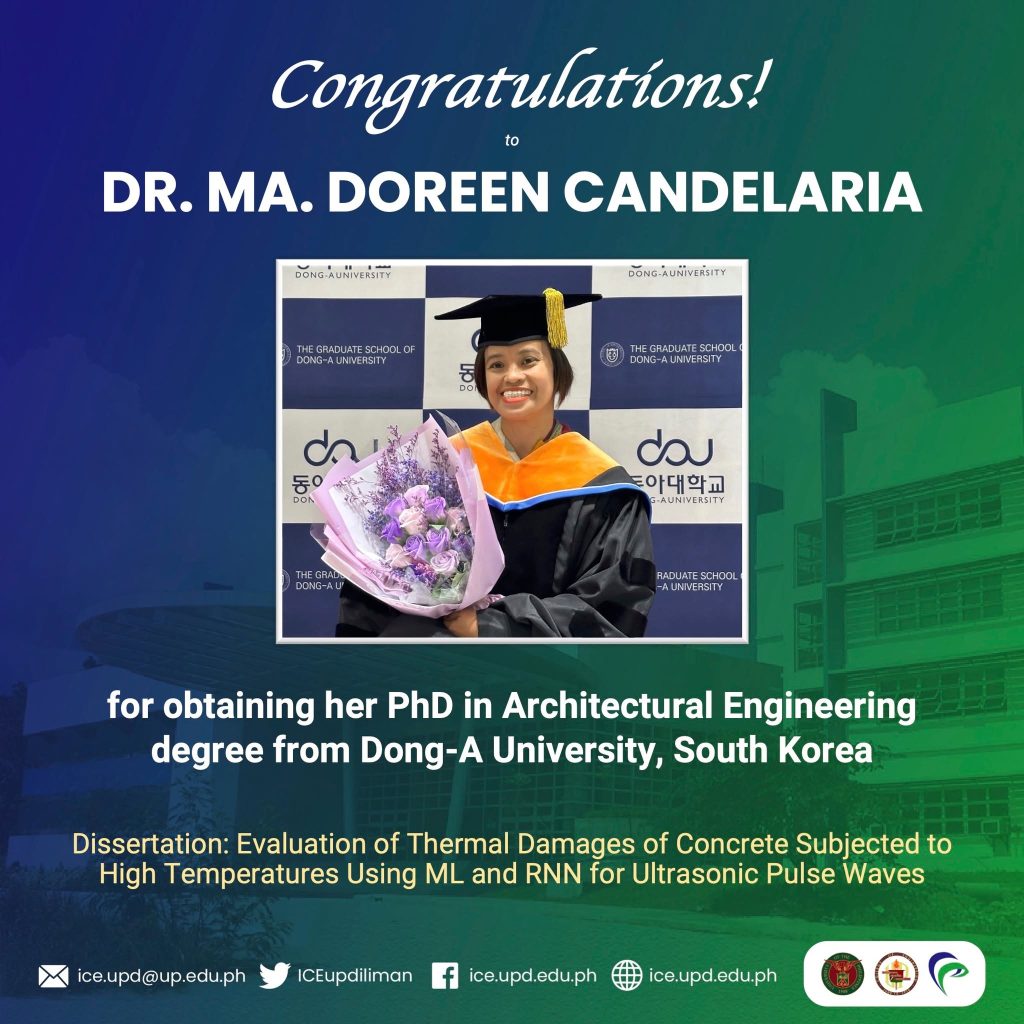 Dr. Candelaria Earns PhD in Architectural Engineering from Dong-A University